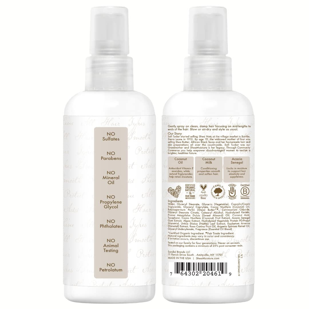 Shea Moisture Coconut Oil Hair Treatment Set - Hydrating Leave-In Conditioner