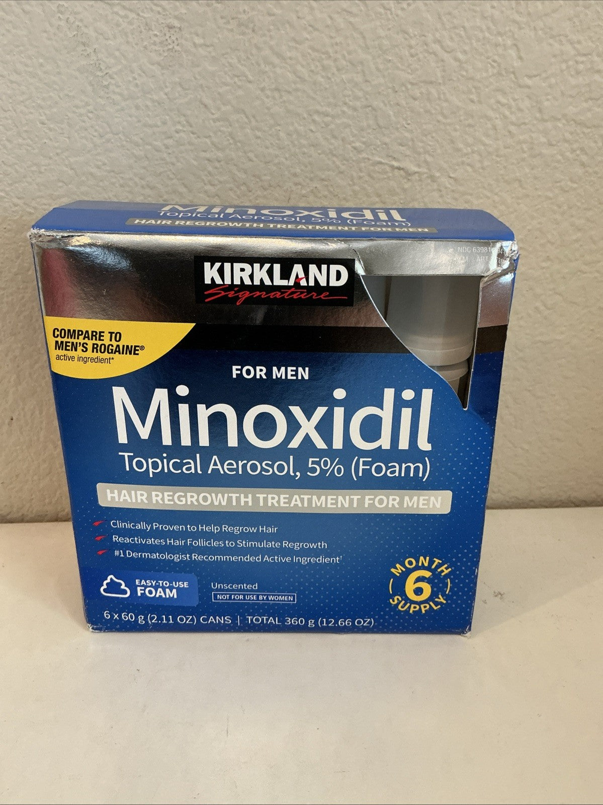 Minoxidil 5% Foam for Men Hair Regrowth – 6 Month Supply