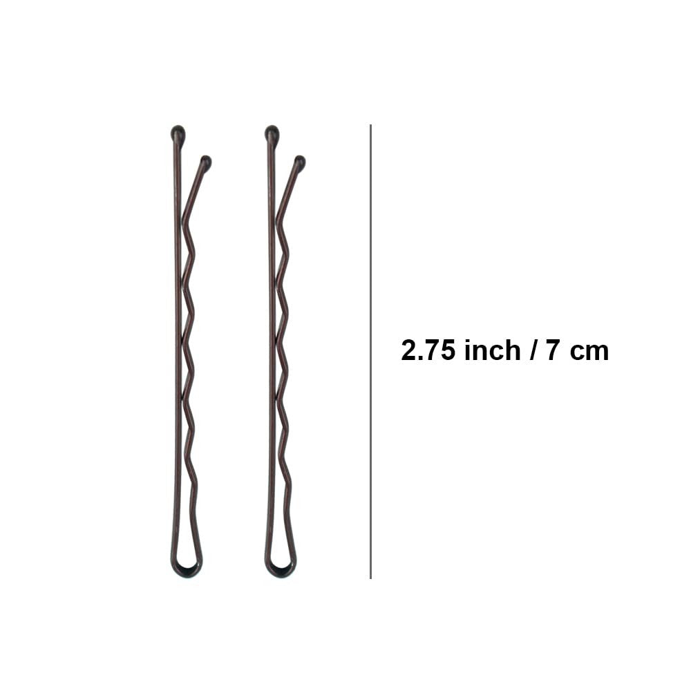 Brown Long Bobby Pins for Thick Hair, 2.75 '' 1 Count (Pack of 100),
