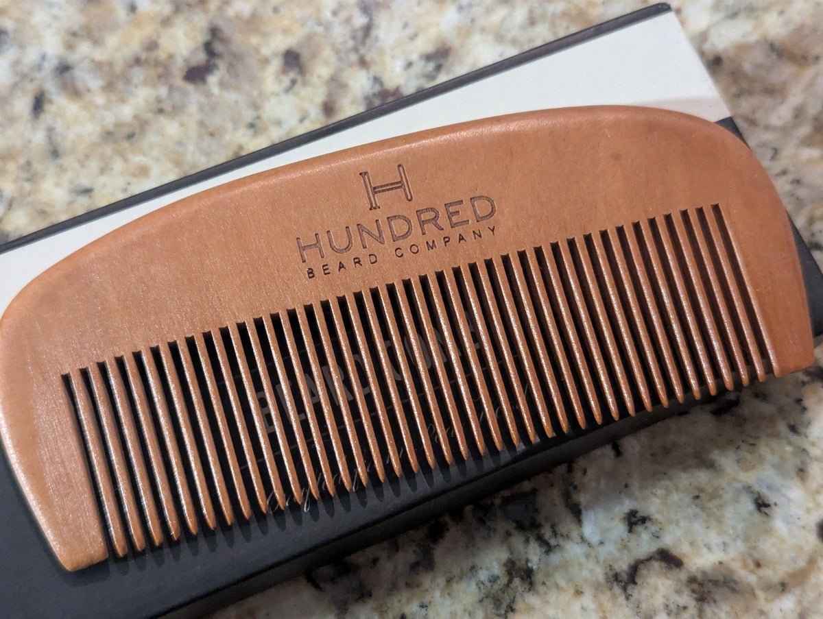 Beard Comb Made from Pear Wood - No. 2 Styling Tool for Grooming