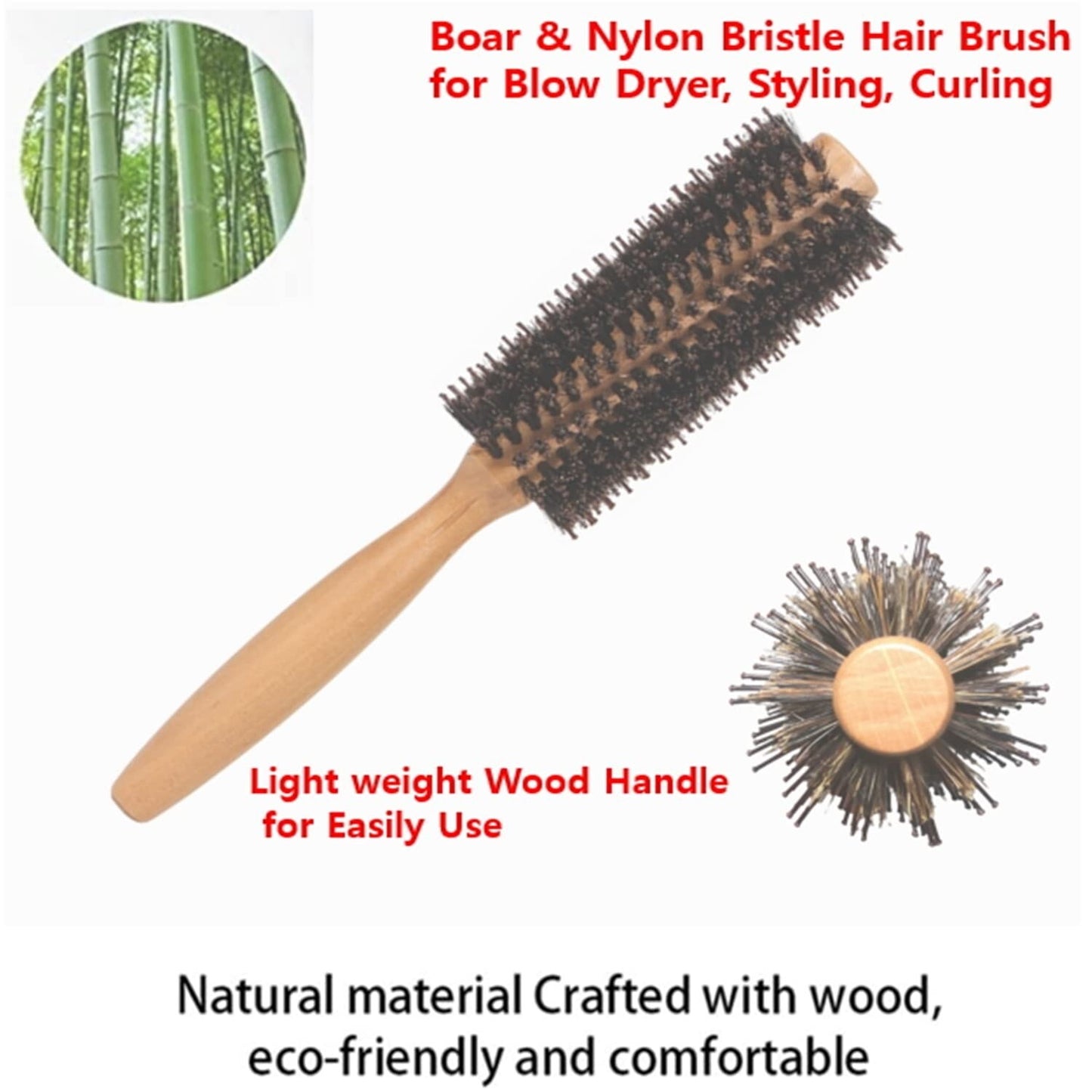Round Boar Bristle Hair Brush for Blow Drying & Styling - Aveda Style