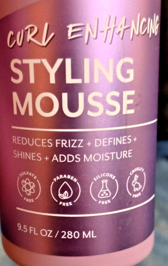 Curl Enhancing Styling Mousse - Reduces Frizz, 9.5 oz for Curly Hair