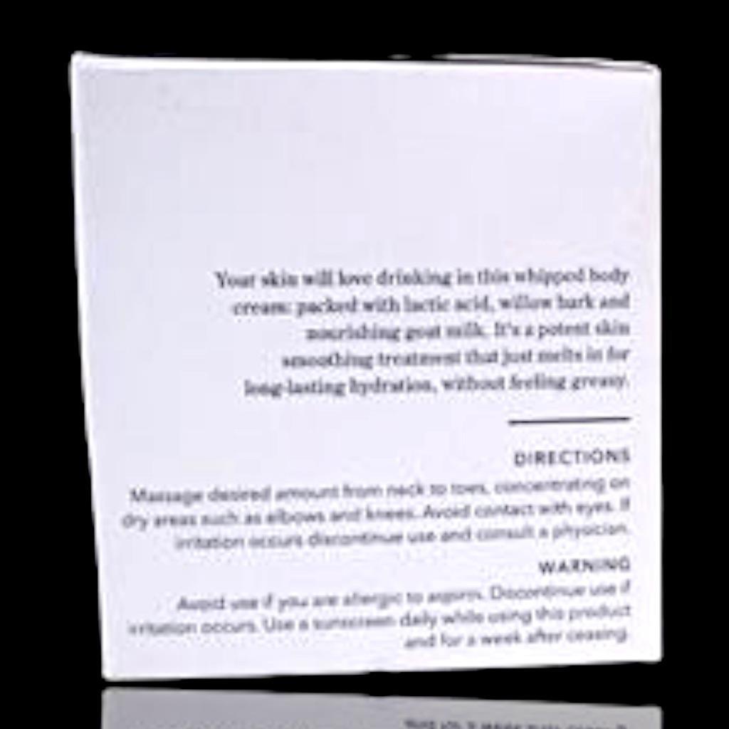 Goat Milk Body Cream - Smooth Lactic Acid & Willow Bark 8 oz