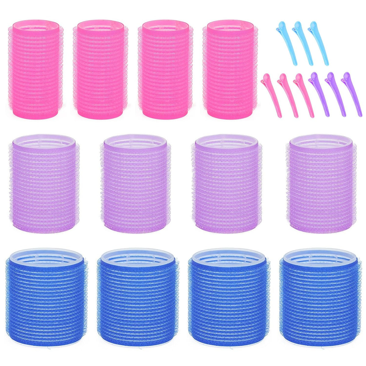 Self-Grip Hair Curlers Set - 21 Pieces for All Hair Types, Volume & Curling