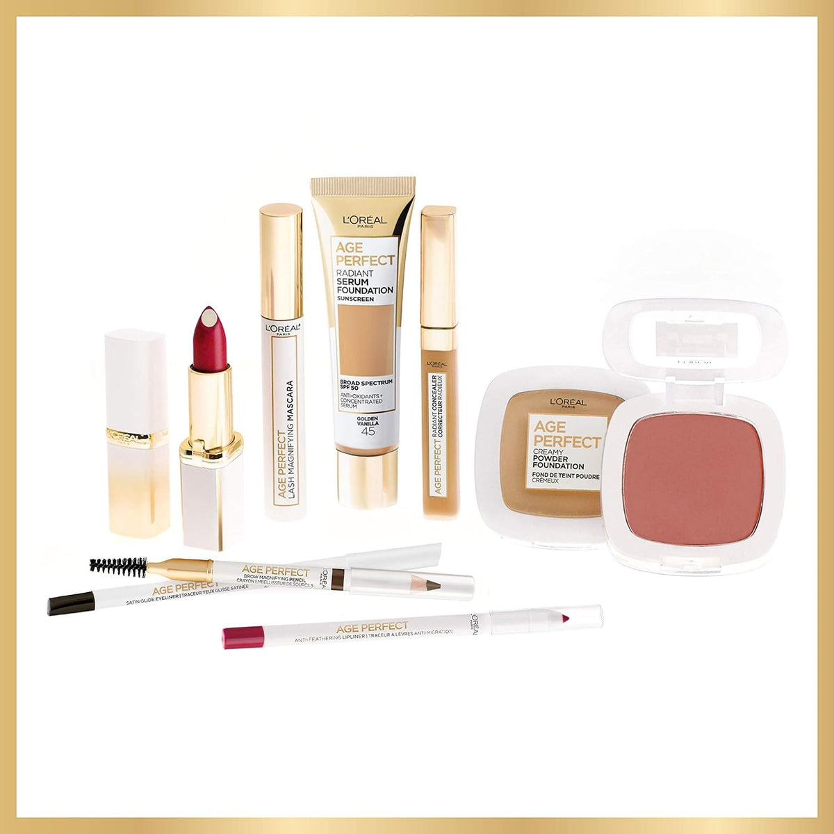 Radiant Serum Foundation with SPF 50 - Rose Ivory, Lightweight Cover for Mature Skin