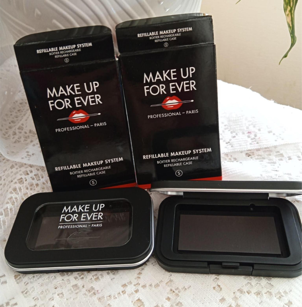 Refillable Makeup System Empty Cases Size S - Makeup Forever Lot of 2