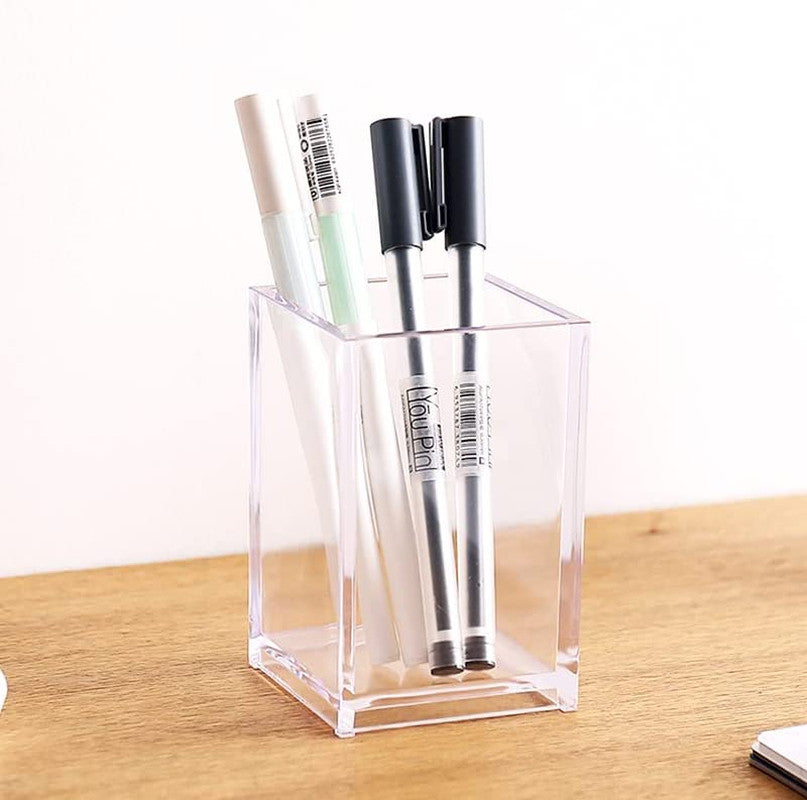 3 Pack Clear Acrylic Cosmetic Pencil Pen Holder Cup – Makeup Brush & Lipstick Organizer