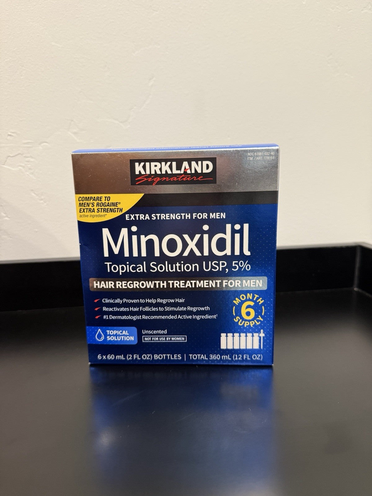 Minoxidil 5% Hair Regrowth Solution for Men – 6-Month Supply