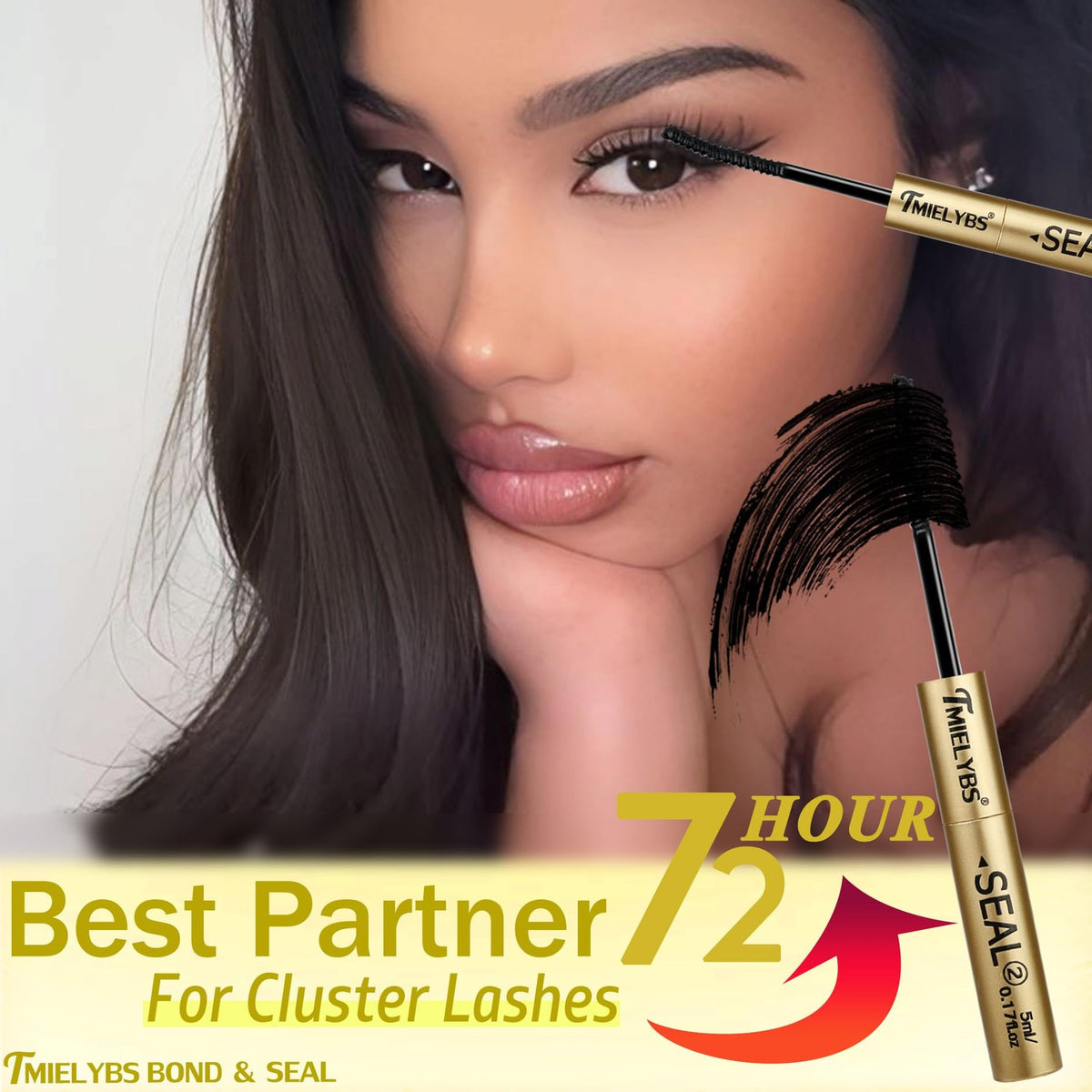 Waterproof Lash Bond and Seal Glue - Strong 10ML for Eyelash Clusters