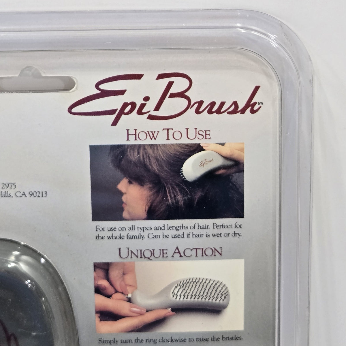 Vintage 1988 Epi Self-Cleaning Hairbrush - Pocket Size CS 4050
