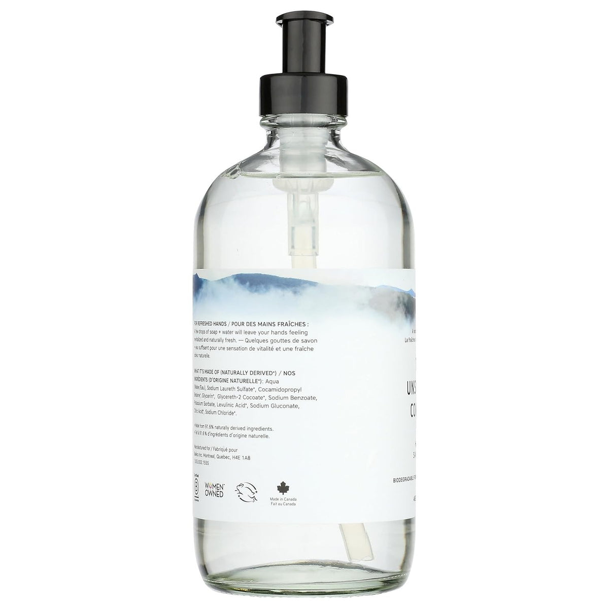 The Unscented Company, Liquid Hand Soap, Glass Bottle, 15.7 Ounces
