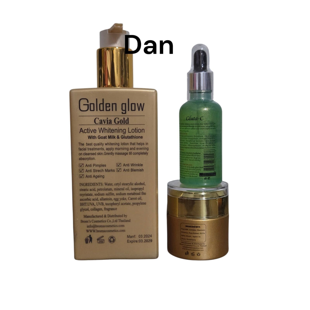 Brightening Face Lotion SPF 55 with Caviar Gold & Glutac Serum - Skin Repair & Glow