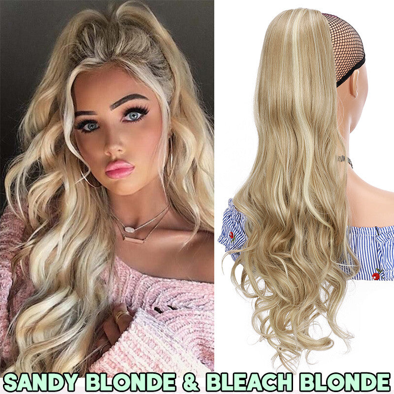 Big Curly Synthetic Ponytail Extensions 200g Thick Clip-In Hair Piece