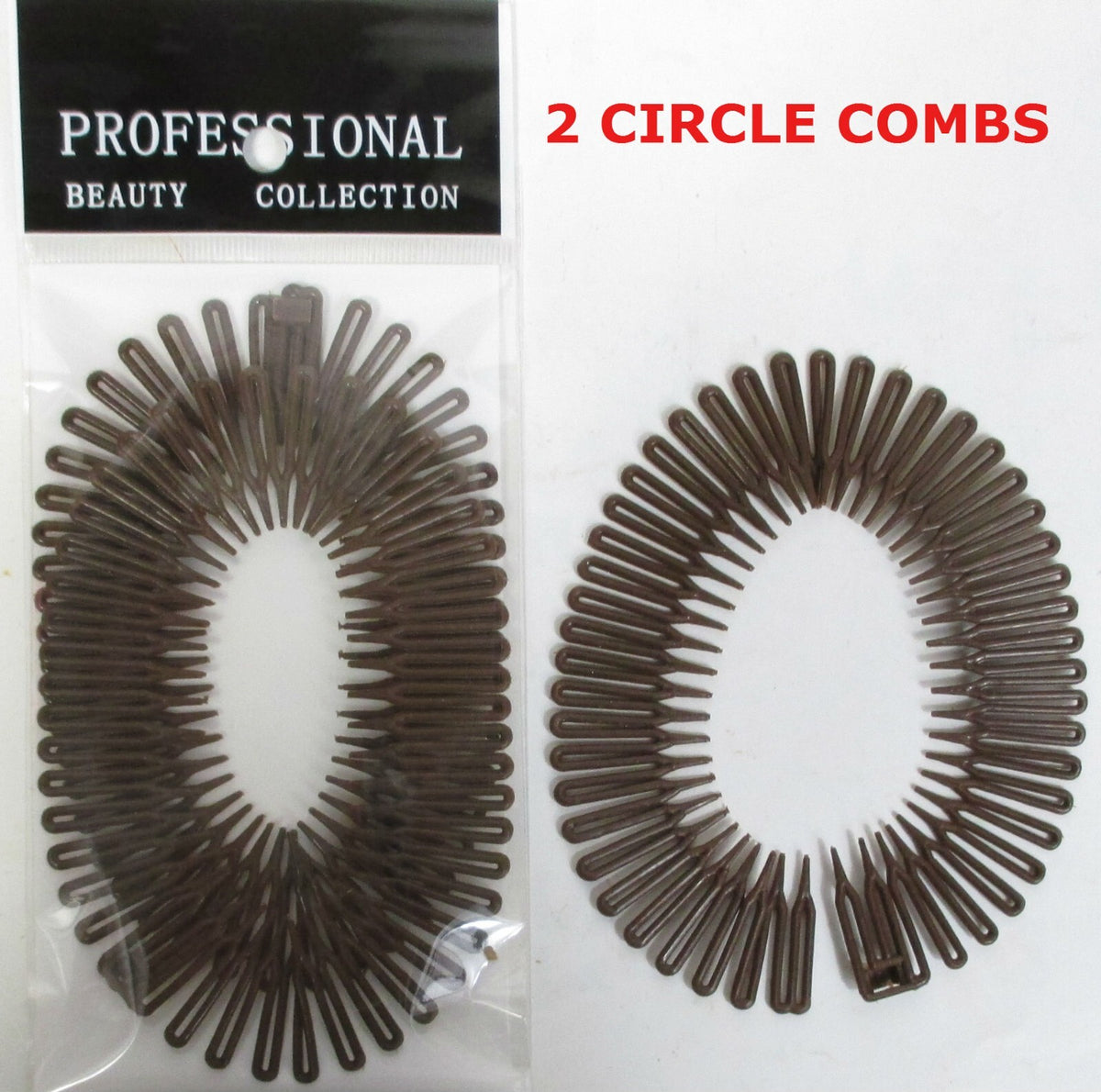 Set of 3 Stretchable Spring Hair Combs for Styling - Multiple Colors