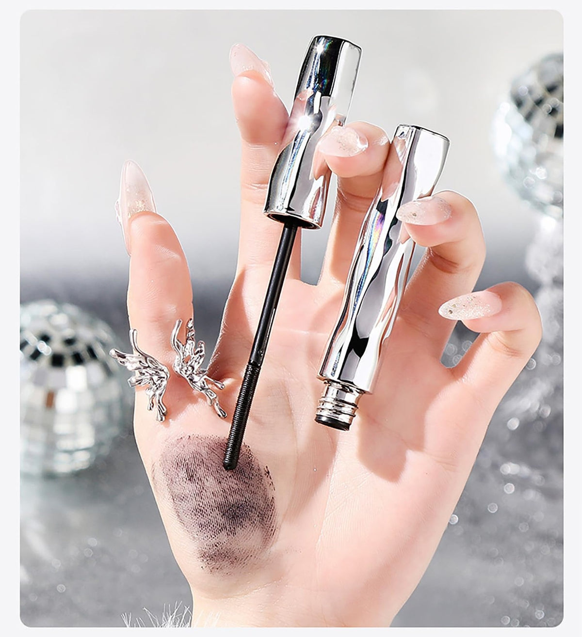 Waterproof Metal Eyelash Curler Tool with Precision Brush - 2 Pack