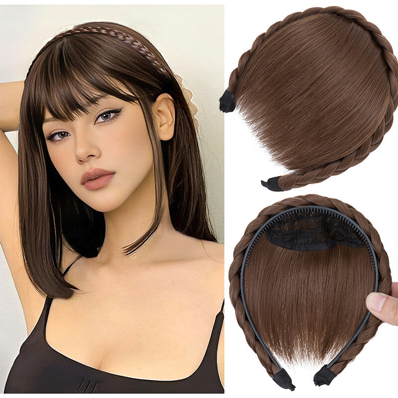 Clip-In Thin Neat Bangs Hairpiece for Front Fringe Hair Extensions