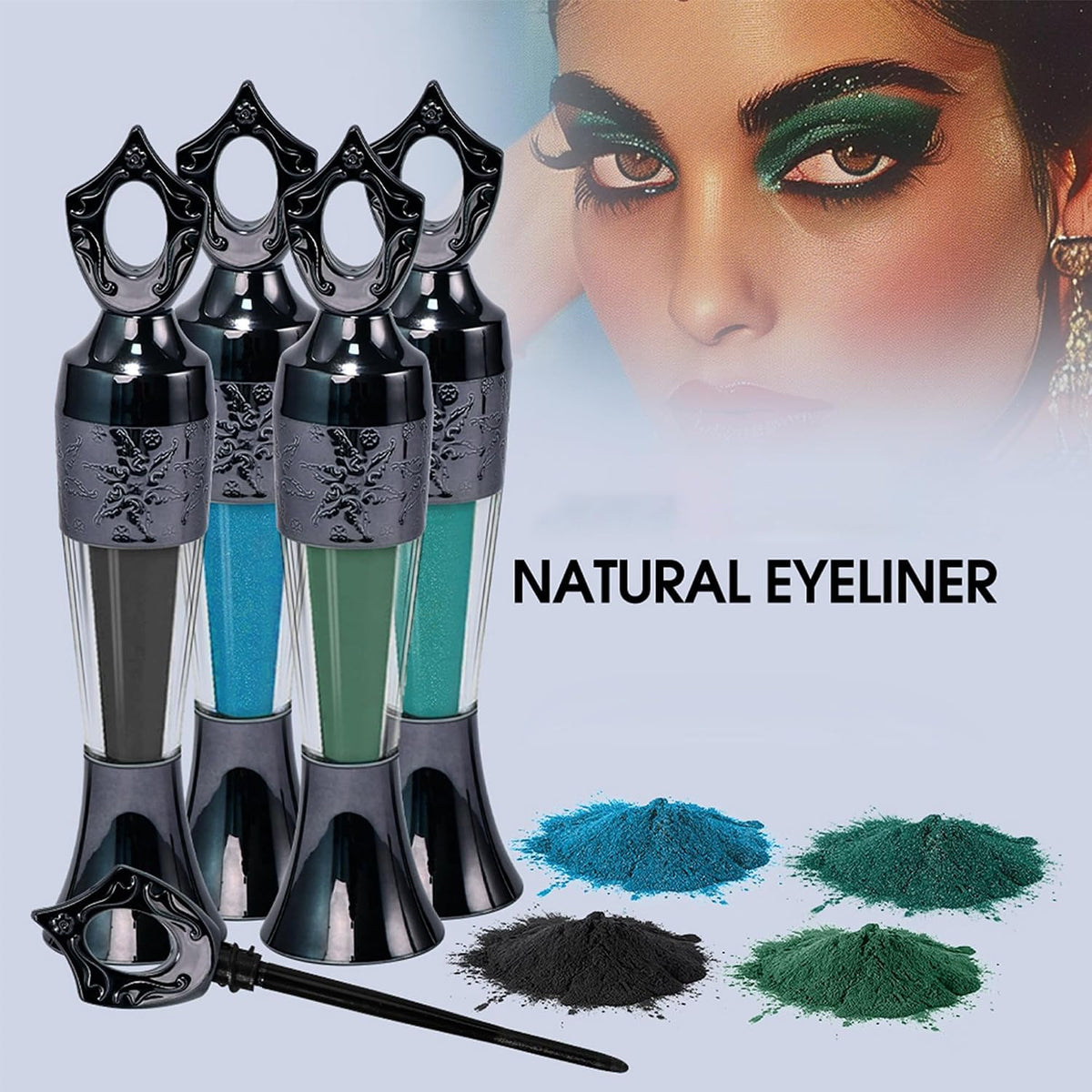 Long-Wearing Powder Eyeliner - Smudge-Proof & Intense Color for Eyes