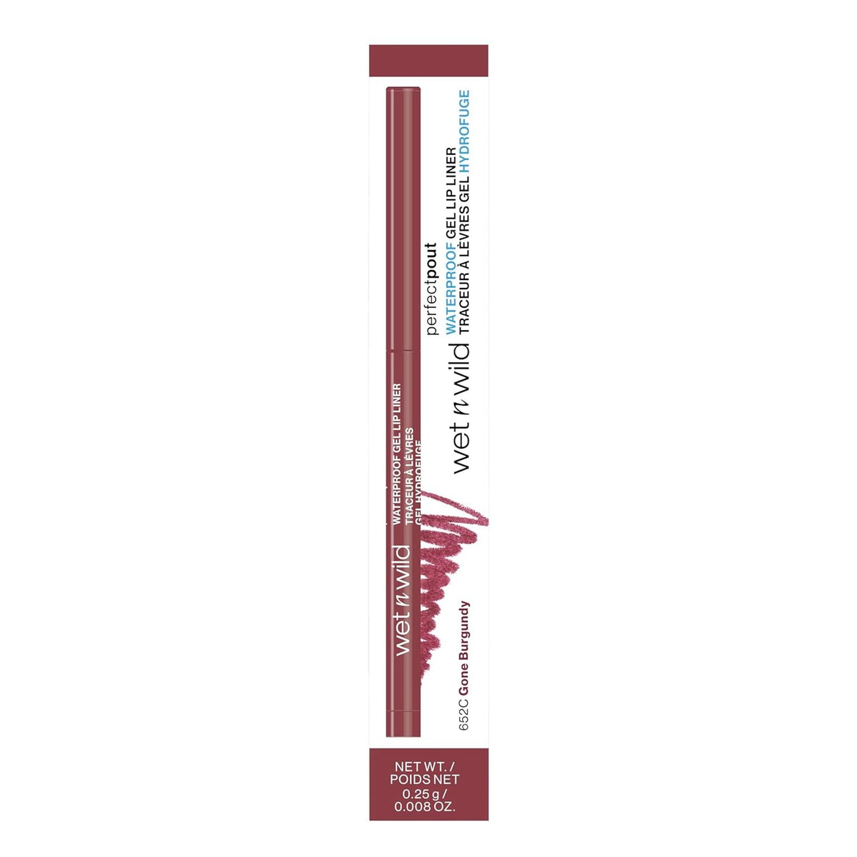 Lip Liner Pencil Gel Matte Retractable Gone Burgundy - Wet N Wild Perfect Pout