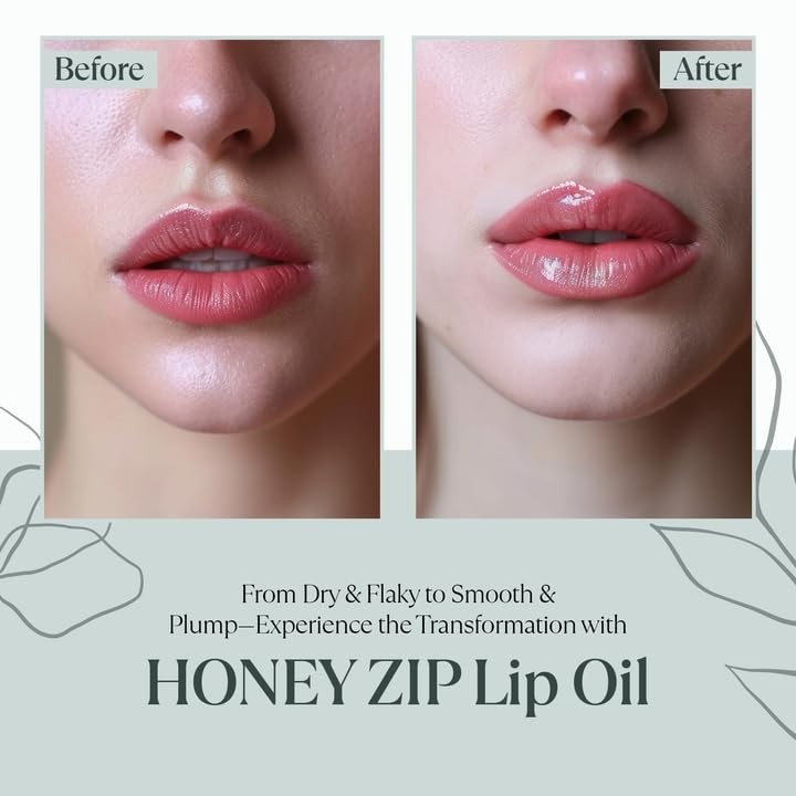 Moisturizing Lip Oil with Natural Oils - Hydrating Lip Treatment 3.71 mL