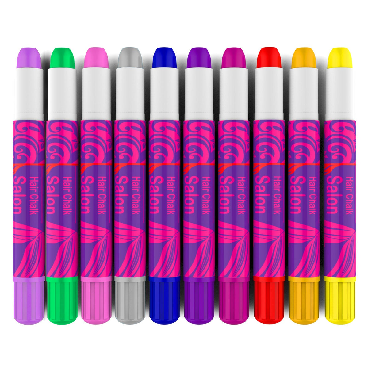 Hair Chalk Set - 10 Washable Colors for Kids