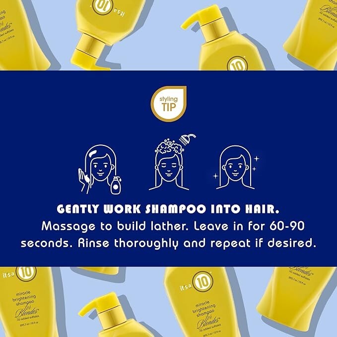 Brightening Blonde Shampoo with Lemon Peel Oil - 10 Oz | Enhances Highlights & Fights Brassiness