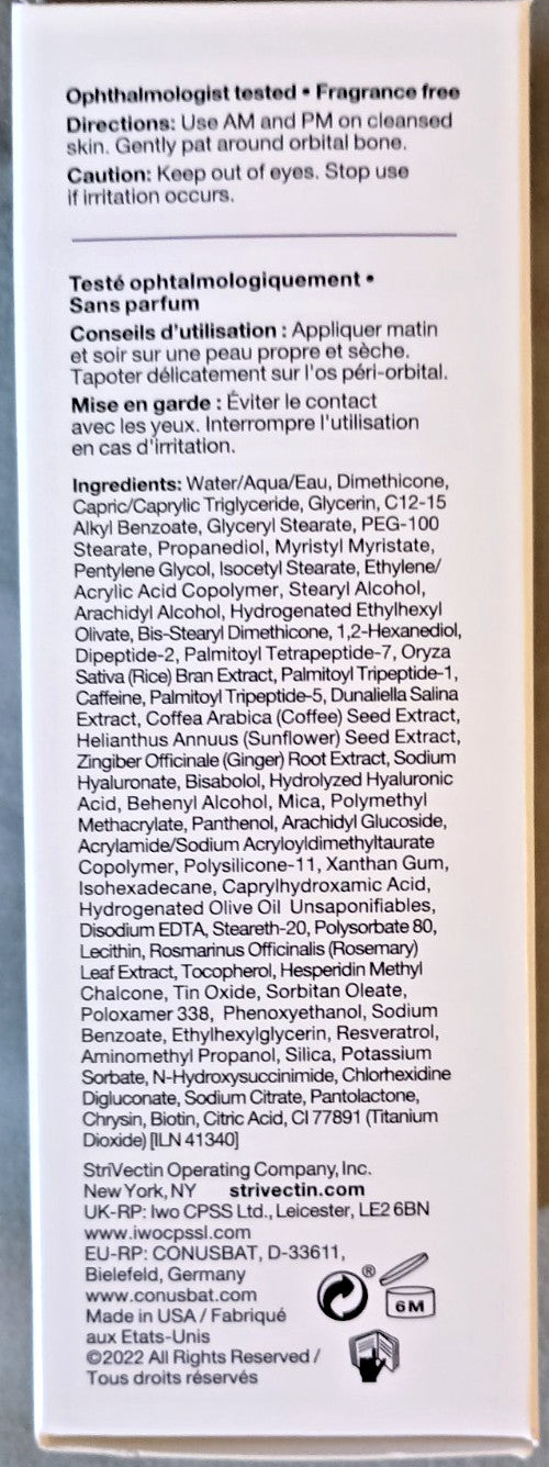 Eye Concentrate for Wrinkles & Dark Circles - 0.65 fl oz, Anti-Aging Eye Serum