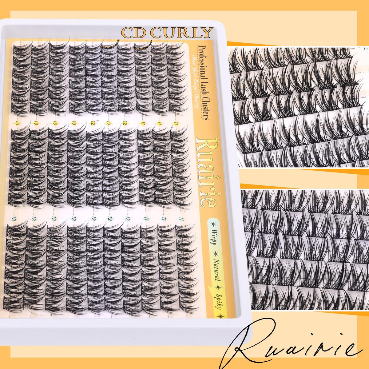 Natural Eyelash Clusters Kit - Wispy Black Lash Extensions for Eyelash Enhancement