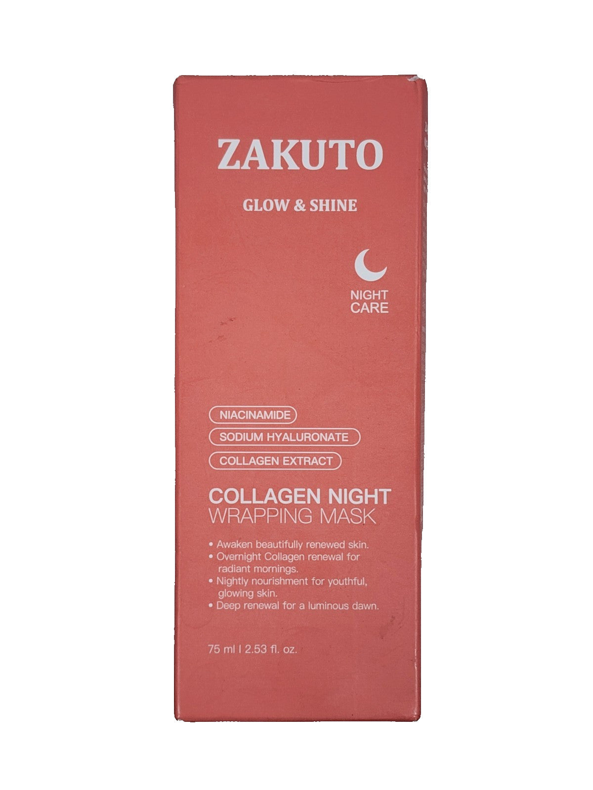 Collagen Night Wrapping Mask, Peel-Off Face Mask with Brush