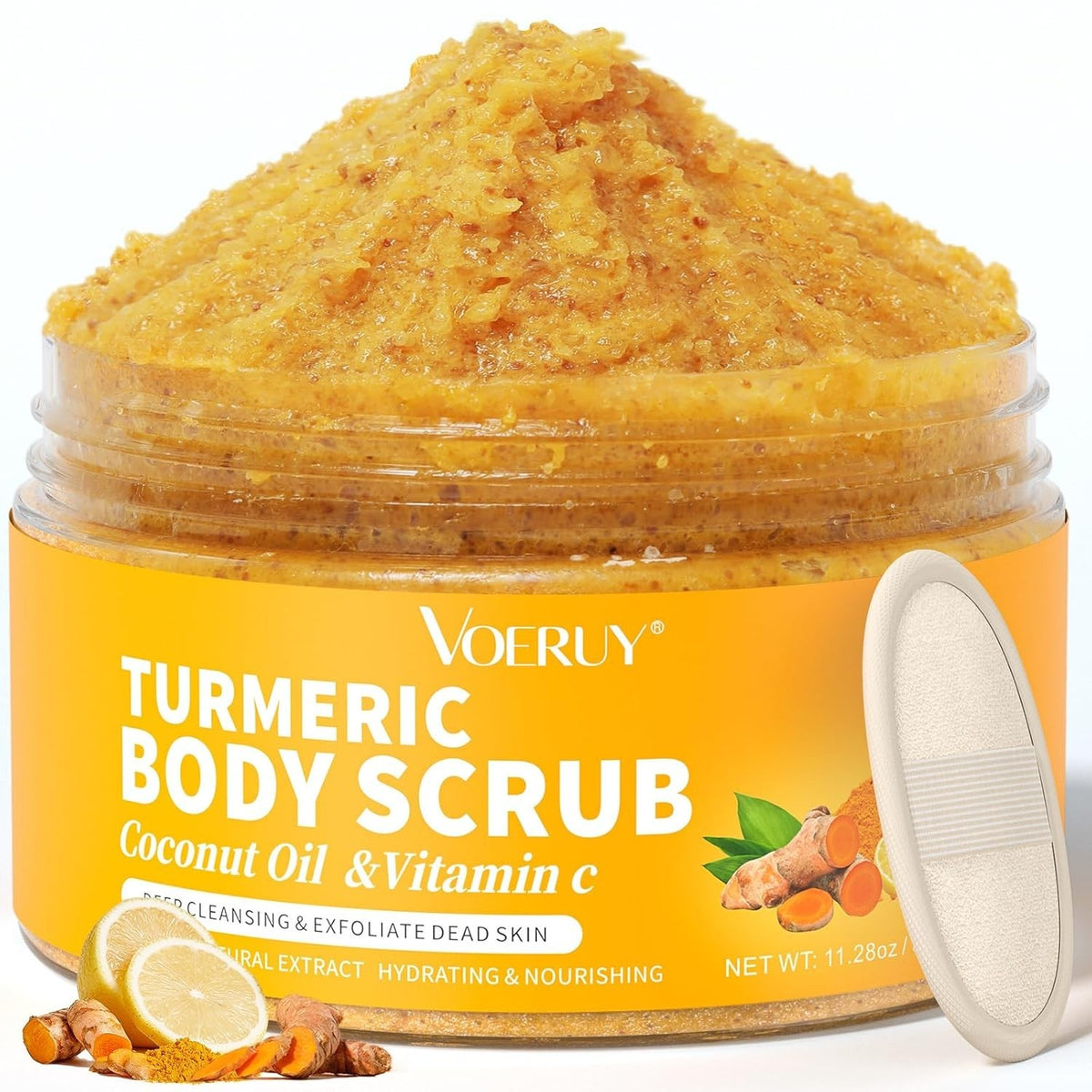 Turmeric Body Scrub Exfoliating Coconut Oil Vitamin C Skin