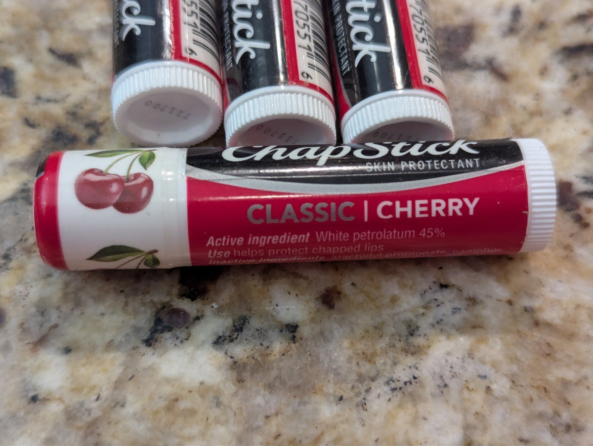 Lip Balm Set - Cherry Flavored Moisturizing Lip Care 4 Pack