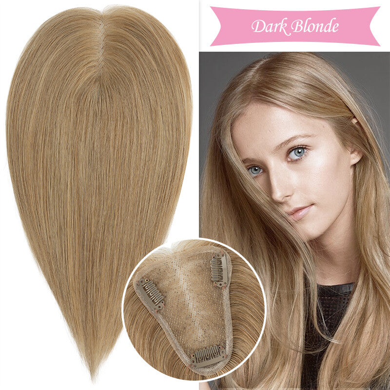 Clip-In Remy Human Hair Topper for Women with Thinning Hair