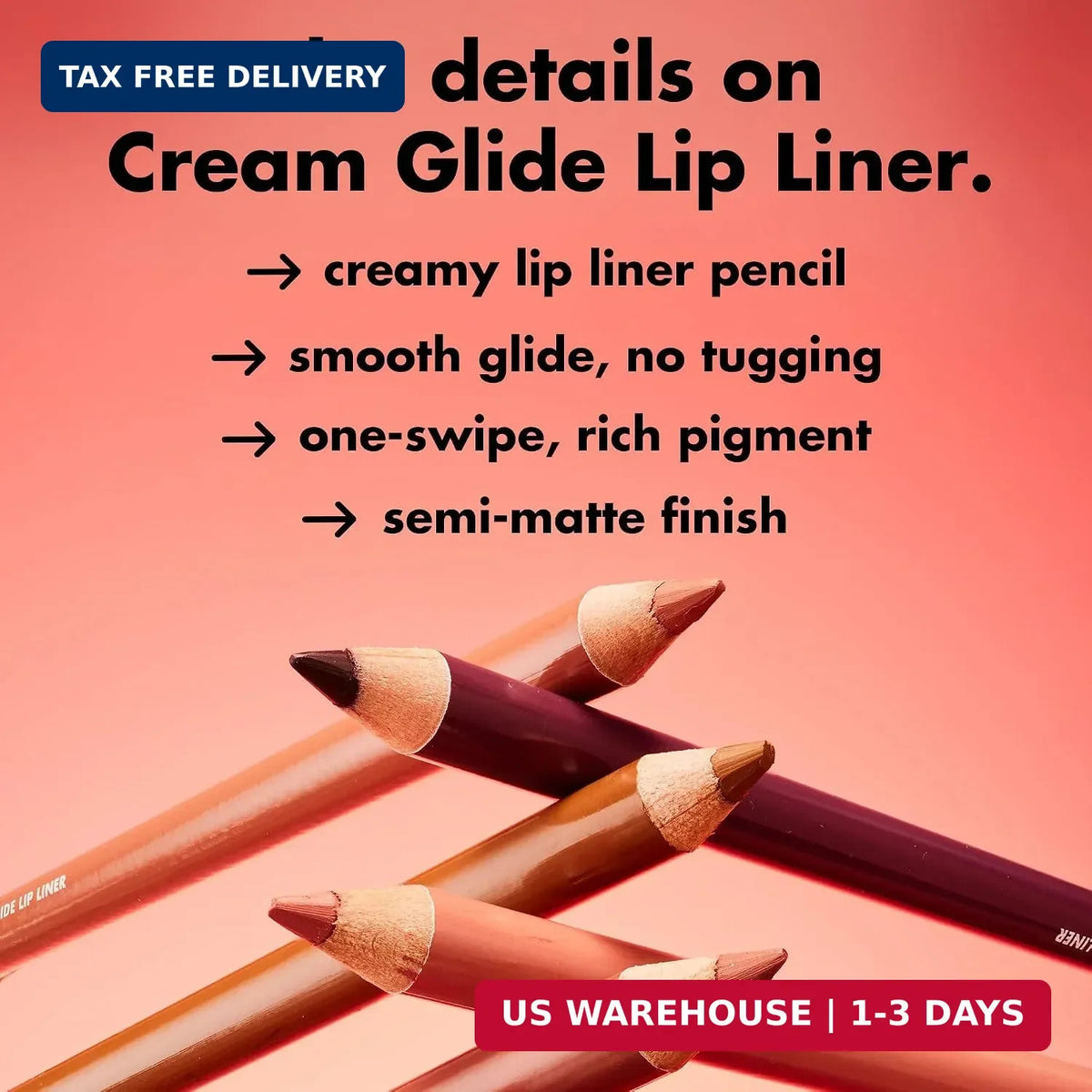 Cream Lip Liner Pencil for Shaping & Sculpting Lips - Highly Pigmented, Semi-Matte Finish