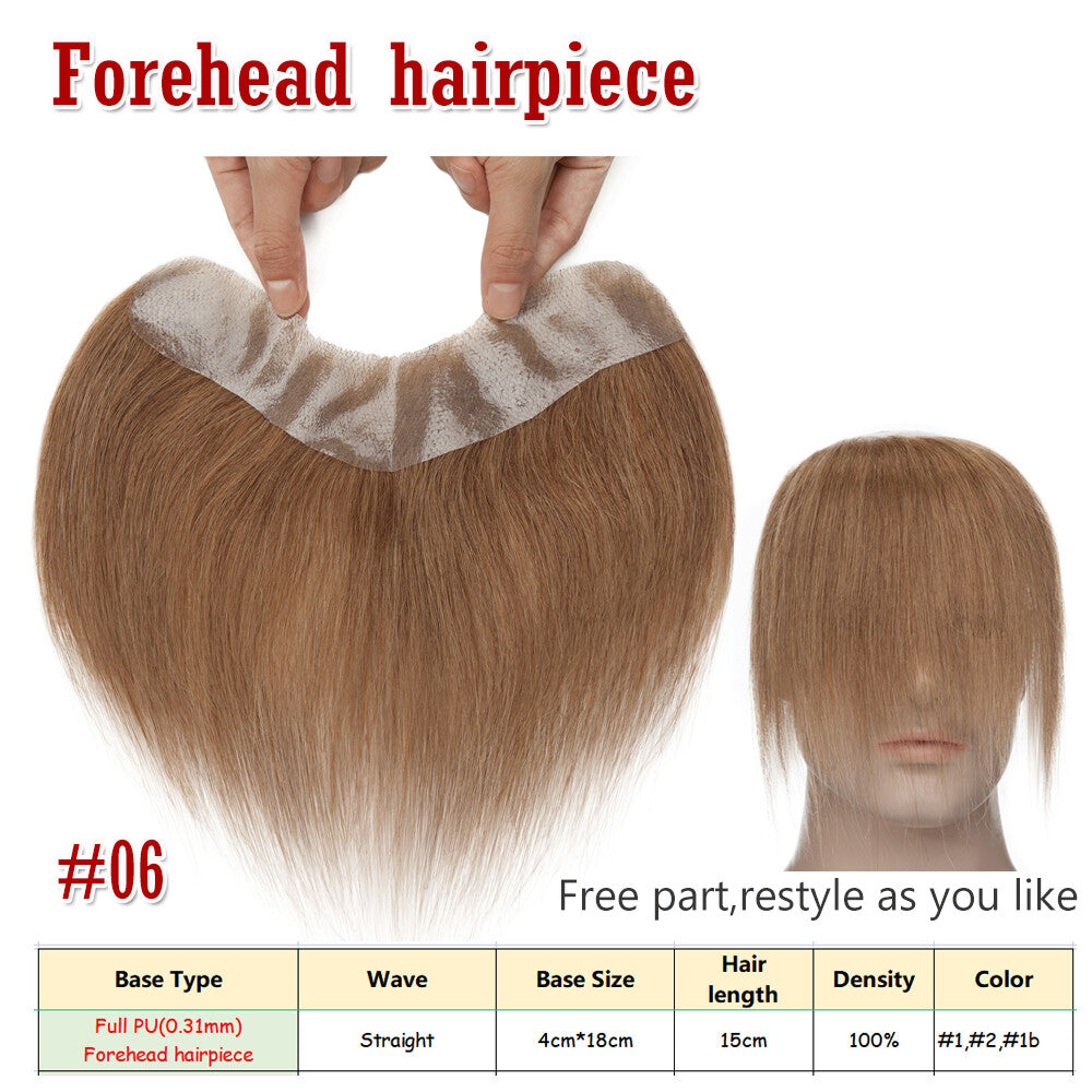 Men's Hair Replacement System Toupee Human Hair Skin V Loop - Natural-Looking Hairpiece