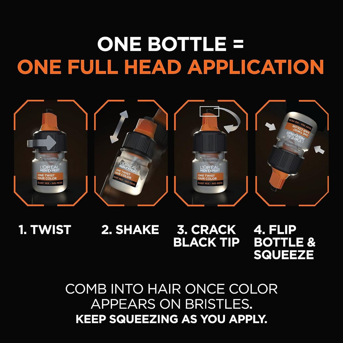 Men's Hair Color - Medium Brown 04 - 5-Minute Gray Coverage