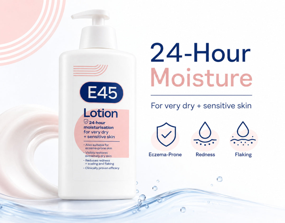 E45 Lotion 500ml Intensive Moisturizer Dry Skin - 5 Pack