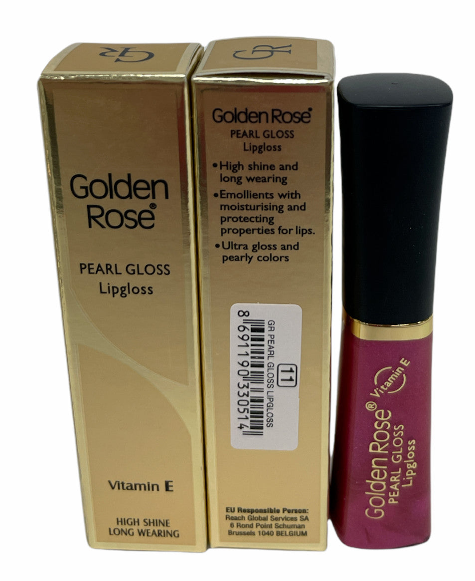Pearl Gloss Lipgloss with Vitamin E – 8mL, Lot of 2 You Pick! (Golden Rose)