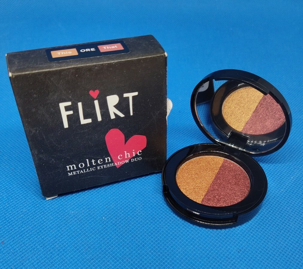 Metallic Eyeshadow Duo 0.13oz - Flirt Molten Chic Eye Makeup