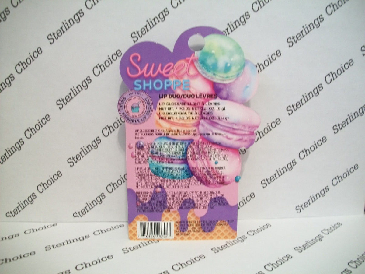 Sweet Shoppe Macaron Scented Lip Gloss & Lip Balm with Vitamin E & Shea Butter