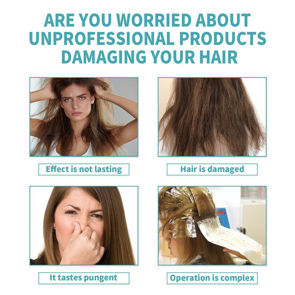 Protein Hair Straightening Cream with Silk & Collagen for Smooth Hair
