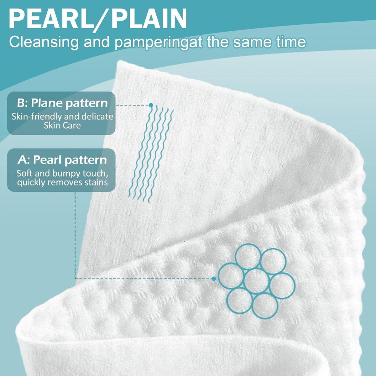 Disposable Face Towel Sheets for Makeup Remover & Daily Skincare - 100 Count