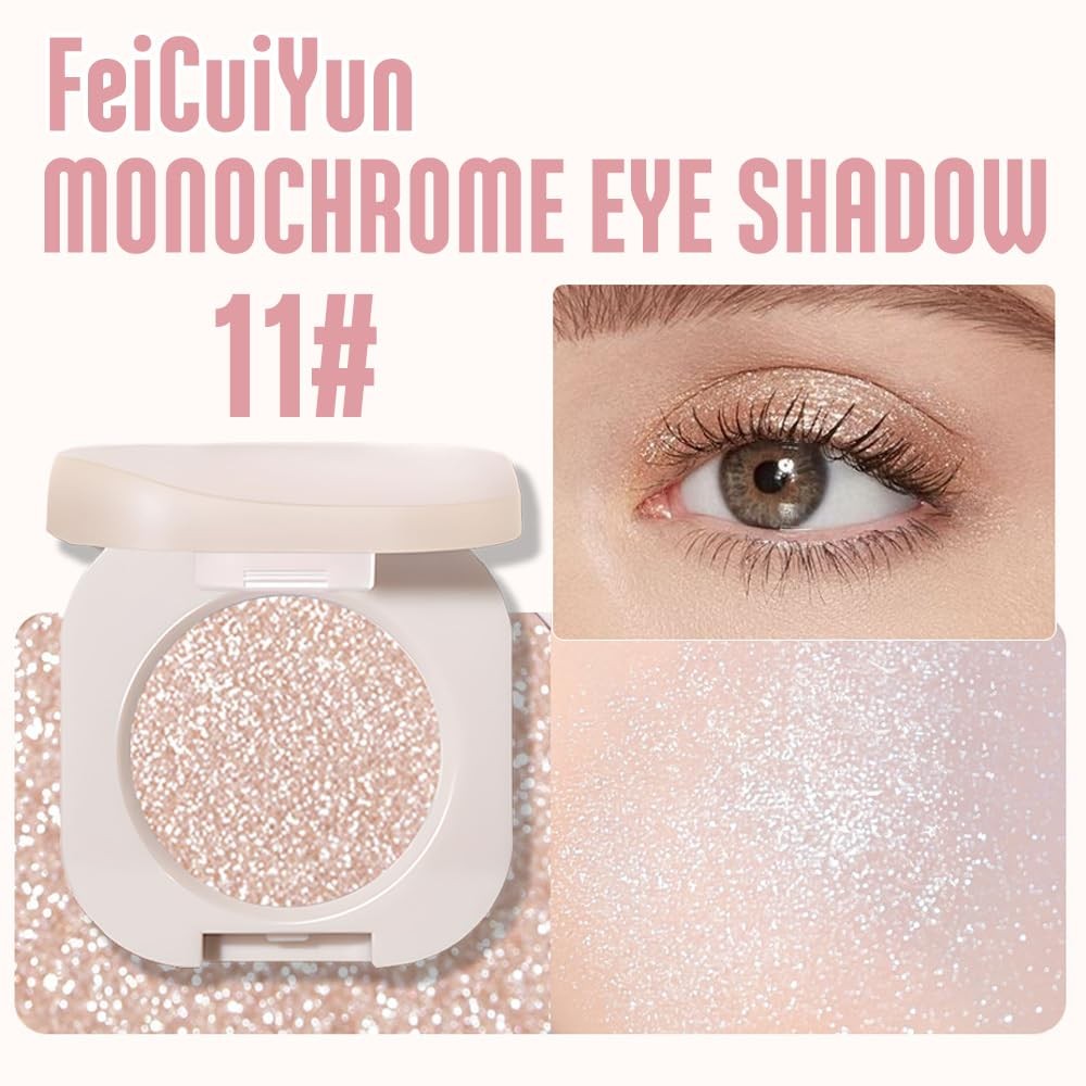 Glitter Eyeshadow Pigment - Pear White, Long-Lasting, Cruelty-Free