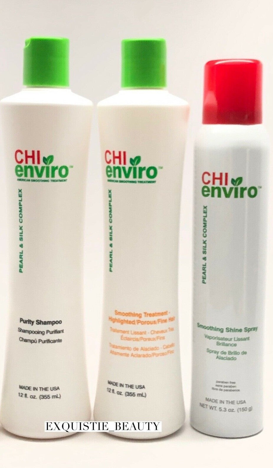 CHI Enviro Smoothing Treatment Kit for Highlighted & Porous Hair - Spray & Serum