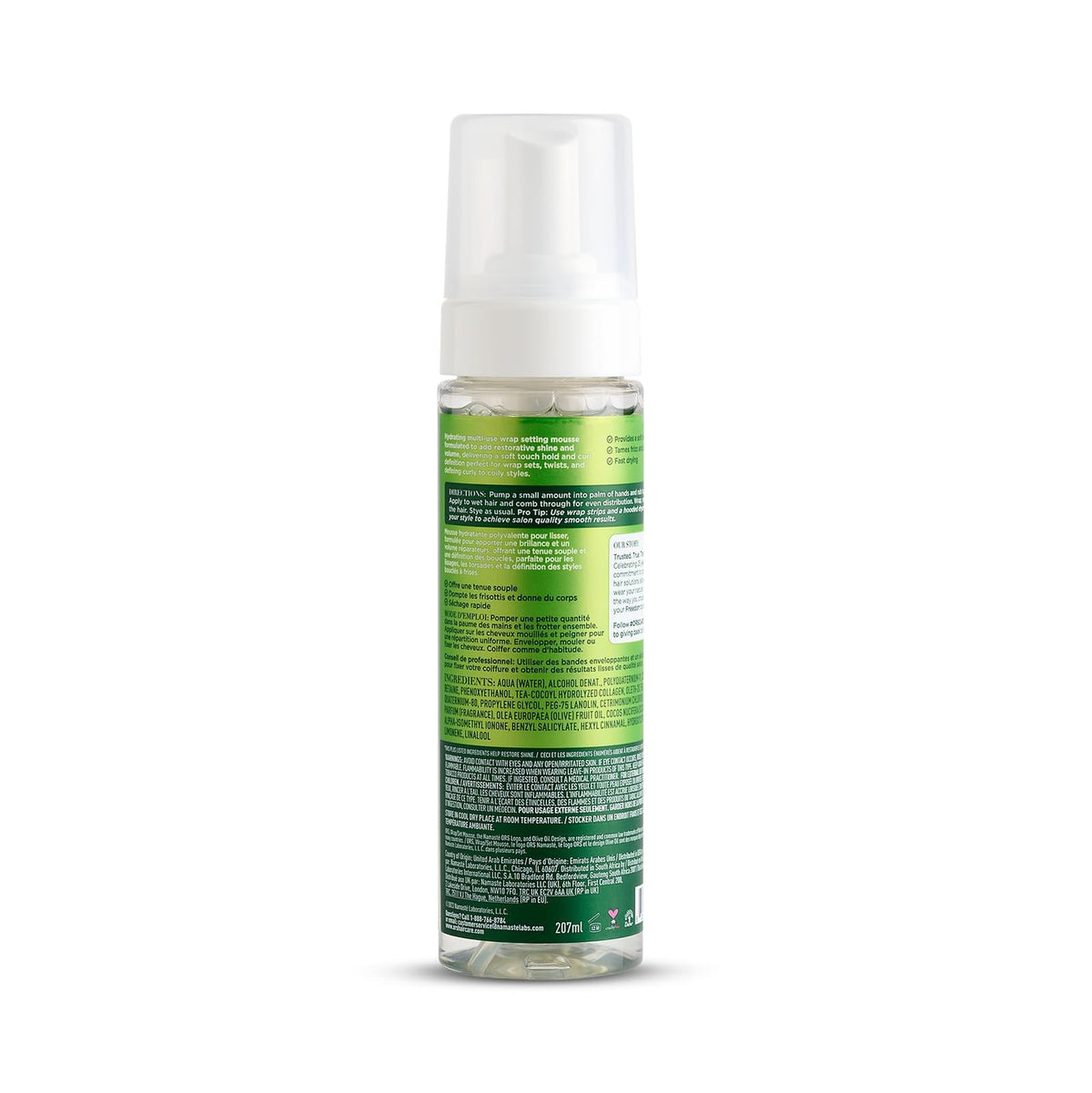 Olive Oil Hair Mousse for Shine & Hold - Nourishing Styling Foam 7oz