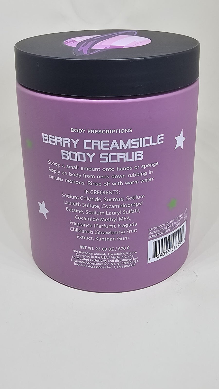 Body Prescriptions Berry Creamsicle SCRUB 23.63 oz New Sealed