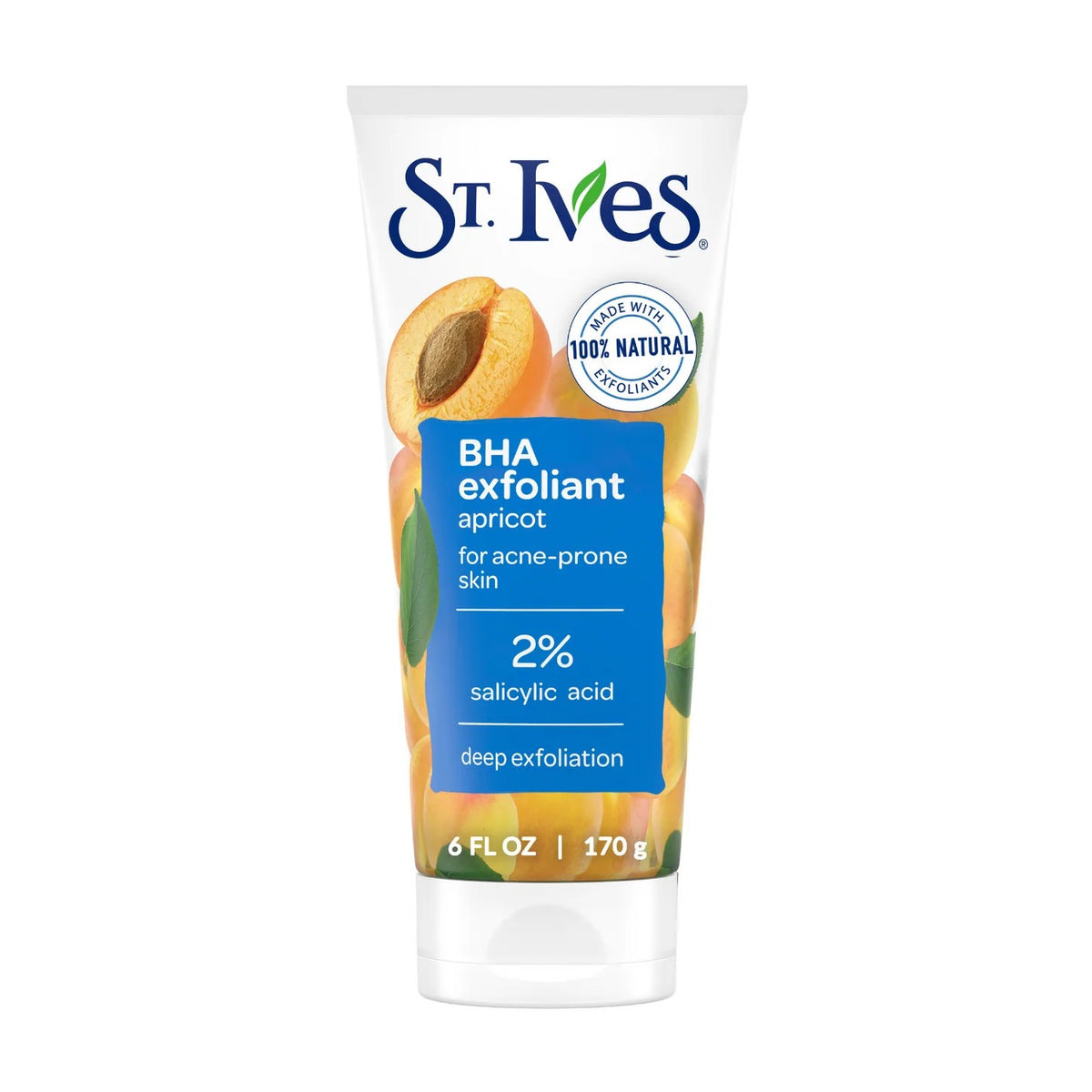 St. Ives Facial Scrub BHA Exfoliant Apricot Oil Free Salicylic Acid