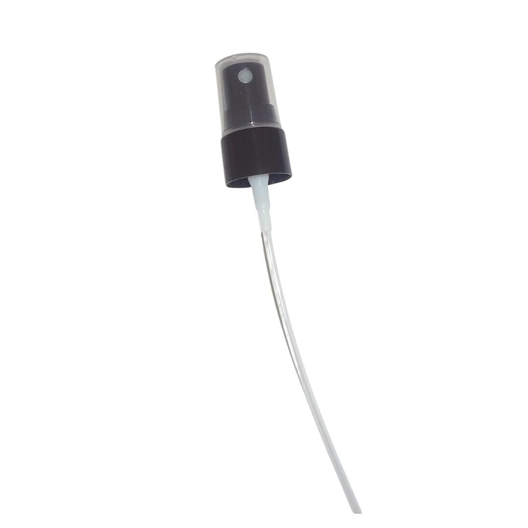 Black Fine Mist Sprayer Caps 20/410 with 4.25" Dip Tube - Bag of 12