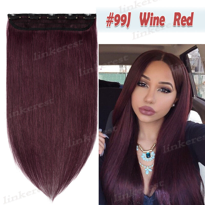 Remy Human Hair Extensions Clip-In Full Head Blonde 8-24 Inches