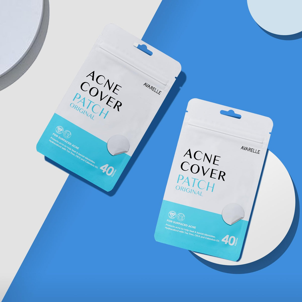 Hydrocolloid Acne Pimple Patches - 40 Count, Clear, All-Natural & Vegan