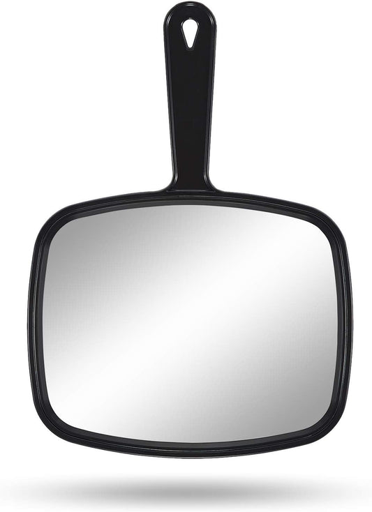 Rectangular Hand Mirror for Makeup Hair Grooming with Comfortable Grip