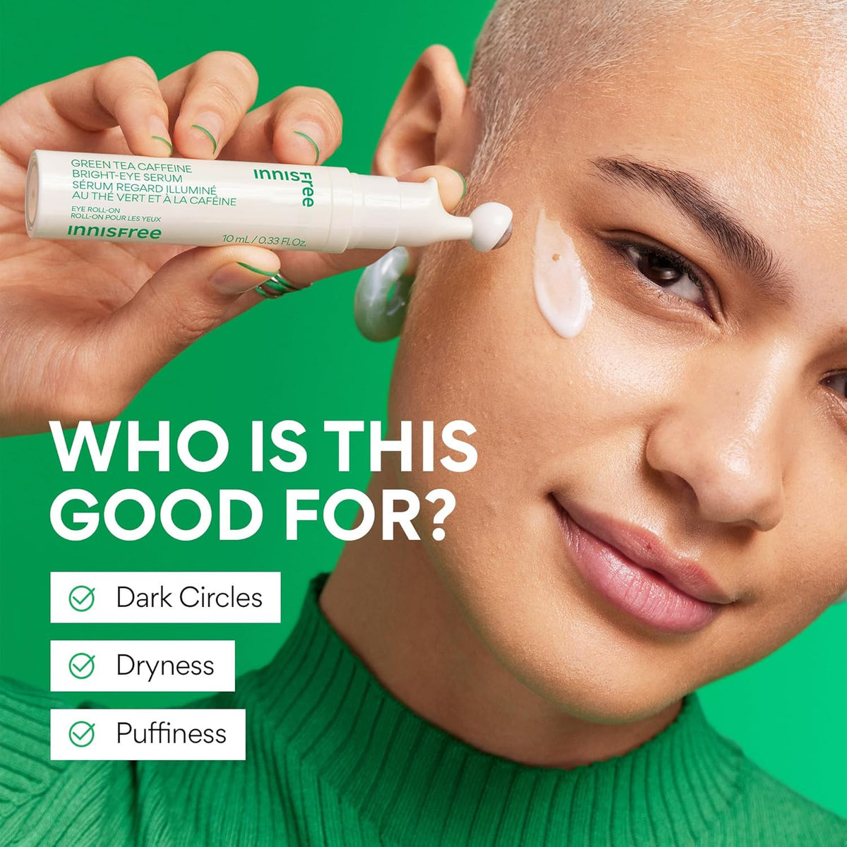 Brightening Caffeine Eye Serum with Niacinamide & Cooling Roll-On
